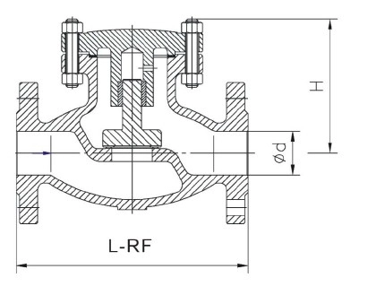 Drawing: Lift Check Valves, BS 1868 - 1873, API 6D, ASME B16.34